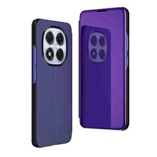 For Xiaomi Redmi Note 14 Pro 5G Plated Mirror Horizontal Flip Leather Phone Case with Holder(Purple Blue)