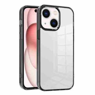 For iPhone 15 Plus Ice Color Clear PC Hybrid TPU Phone Case(Black)