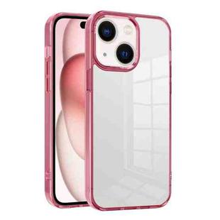 For iPhone 15 Plus Ice Color Clear PC Hybrid TPU Phone Case(Pink)