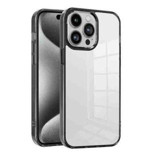 For iPhone 15 Pro Ice Color Clear PC Hybrid TPU Phone Case(Black)