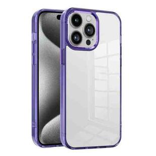 For iPhone 15 Pro Ice Color Clear PC Hybrid TPU Phone Case(Purple)