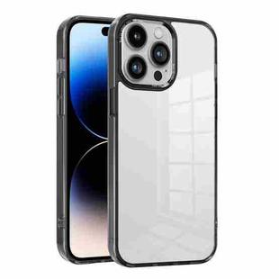 For iPhone 14 Pro Max Ice Color Clear PC Hybrid TPU Phone Case(Black)