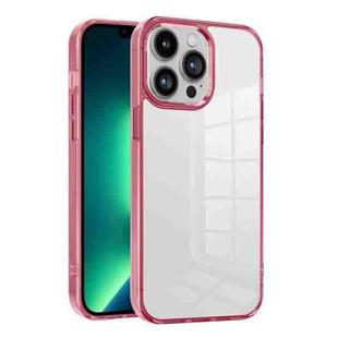 For iPhone 13 Pro Max Ice Color Clear PC Hybrid TPU Phone Case(Pink)