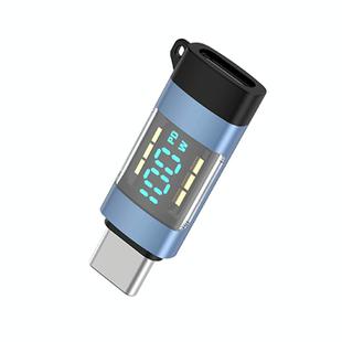 USB-C / Type-C to Type-C OTG Adapter with Digital Display(Blue)