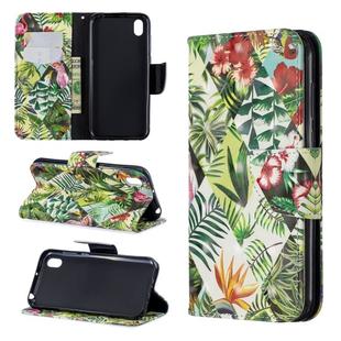 3D Colored Drawing Pattern Horizontal Flip Leather Case for Huawei Y7 / Y7 Prime 2019, with Holder & Card Slots & Wallet(Banana Leaf)