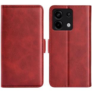For Xiaomi Redmi Note 13 Pro 5G Dual-side Magnetic Buckle Horizontal Flip Leather Phone Case(Red)