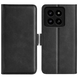 For Xiaomi 14 Pro Dual-side Magnetic Buckle Horizontal Flip Leather Phone Case(Black)