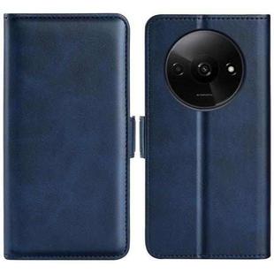 For Xiaomi Redmi Note 13 4G Dual-side Magnetic Buckle Horizontal Flip Leather Phone Case(Dark Blue)