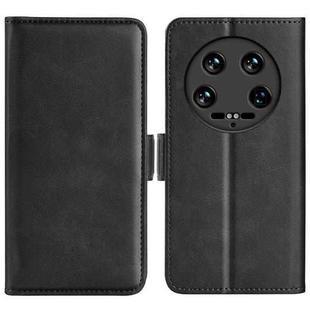 For Xiaomi 14 Ultra Dual-side Magnetic Buckle Horizontal Flip Leather Phone Case(Black)