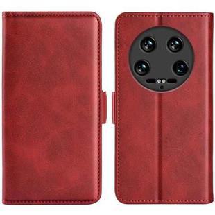 For Xiaomi 14 Ultra Dual-side Magnetic Buckle Horizontal Flip Leather Phone Case(Red)