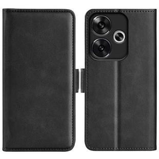 For Xiaomi Redmi Turbo 3 Dual-side Magnetic Buckle Horizontal Flip Leather Phone Case(Black)