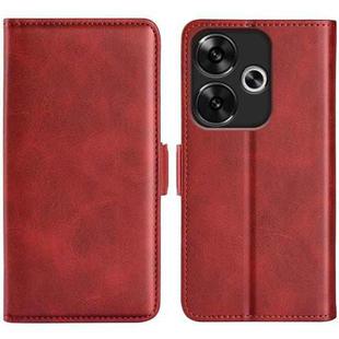 For Xiaomi Redmi Turbo 3 Dual-side Magnetic Buckle Horizontal Flip Leather Phone Case(Red)