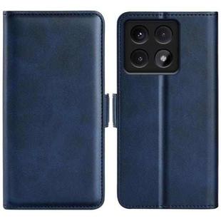 For Xiaomi 14T Dual-side Magnetic Buckle Horizontal Flip Leather Phone Case(Dark Blue)