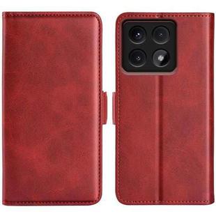 For Xiaomi 14T Pro Dual-side Magnetic Buckle Horizontal Flip Leather Phone Case(Red)