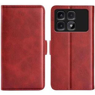 For Xiaomi Redmi K70 Ultra Dual-side Magnetic Buckle Horizontal Flip Leather Phone Case(Red)