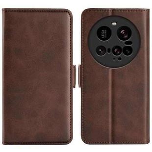For Xiaomi 15 Ultra Dual-side Magnetic Buckle Horizontal Flip Leather Phone Case(Brown)