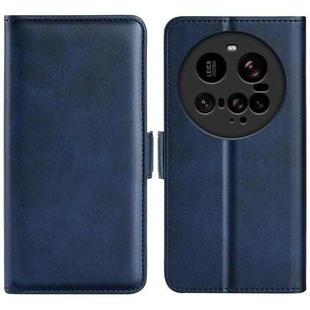For Xiaomi 15 Ultra Dual-side Magnetic Buckle Horizontal Flip Leather Phone Case(Dark Blue)