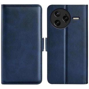 For Redmi K80 Pro / Poco F7 Ultra Dual-side Magnetic Buckle Horizontal Flip Leather Phone Case(Dark Blue)