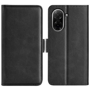 For Redmi A5 4G 173.3mm Dual-side Magnetic Buckle Horizontal Flip Leather Phone Case(Black)