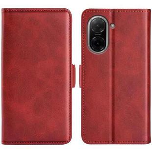 For Redmi A5 4G 173.3mm Dual-side Magnetic Buckle Horizontal Flip Leather Phone Case(Red)