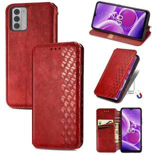 For Nokia G42 Cubic Grid Pressed Magnetic Leather Phone Case(Red)