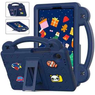 For Samsung Galaxy Tab A9 Handle Kickstand Children EVA Shockproof Tablet Case(Navy Blue)