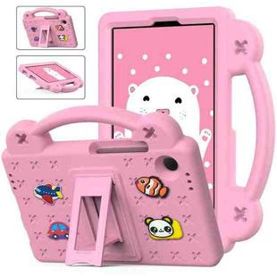For Samsung Galaxy Tab A11 2025 Handle Kickstand Children EVA Shockproof Tablet Case(Pink)