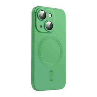 For iPhone 15 Plus ENKAY MagSafe Matte TPU Phone Case with Lens Film(Green)