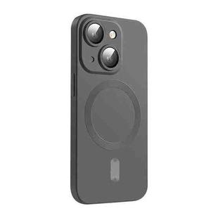 For iPhone 14 Plus ENKAY MagSafe Matte TPU Phone Case with Lens Film(Dark Grey)