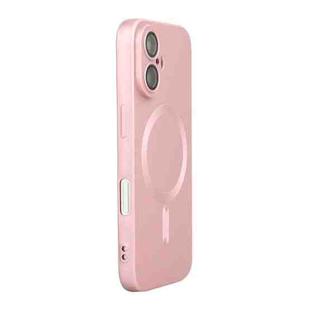 For iPhone 16 Plus ENKAY MagSafe Matte TPU Phone Case with Lens Film(Pink)