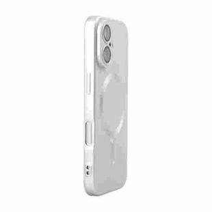 For iPhone 16 ENKAY MagSafe Matte TPU Phone Case with Lens Film(Silver)