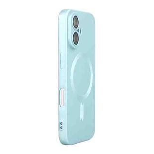 For iPhone 16 ENKAY MagSafe Matte TPU Phone Case with Lens Film(Blue)