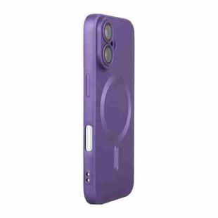 For iPhone 16 ENKAY MagSafe Matte TPU Phone Case with Lens Film(Purple)