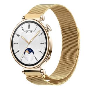 For Huawei Watch GT4 41mm Milan Magnetic Steel Mesh Watch Band(Gold)