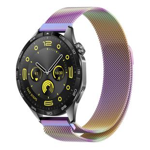 For Huawei Watch GT4 46mm Milan Magnetic Steel Mesh Watch Band(Colorful)