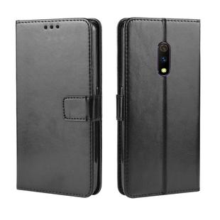 Retro Crazy Horse Texture Horizontal Flip Leather Case for OPPO Realme X / OPPO K3 , with Holder & Card Slots & Photo Frame(Black)