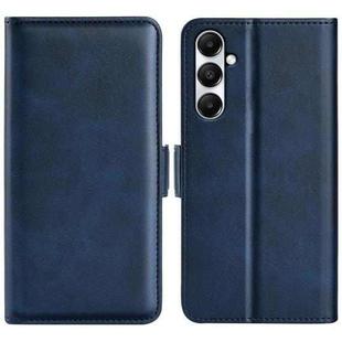 For Samsung Galaxy A05 Dual-side Magnetic Buckle Horizontal Flip Leather Phone Case(Dark Blue)