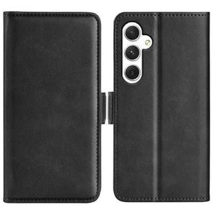 For Samsung Galaxy S24 5G Dual-side Magnetic Buckle Horizontal Flip Leather Phone Case(Black)