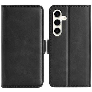 For Samsung Galaxy S24+ 5G Dual-side Magnetic Buckle Horizontal Flip Leather Phone Case(Black)