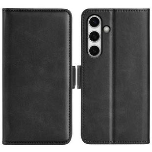 For Samsung Galaxy S24 FE 5G Dual-side Magnetic Buckle Horizontal Flip Leather Phone Case(Black)