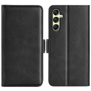 For Samsung Galaxy A16 Dual-side Magnetic Buckle Horizontal Flip Leather Phone Case(Black)