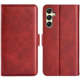 For Samsung Galaxy A16 Dual-side Magnetic Buckle Horizontal Flip Leather Phone Case(Red)
