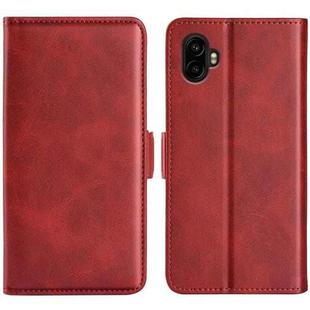 For Samsung Galaxy Xcover 7 Pro Dual-side Magnetic Buckle Horizontal Flip Leather Phone Case(Red)