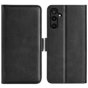 For Samsung Galaxy M16 / F16 Dual-side Magnetic Buckle Horizontal Flip Leather Phone Case(Black)