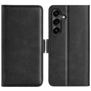 For Samsung Galaxy S25 FE 5G Dual-side Magnetic Buckle Horizontal Flip Leather Phone Case(Black)