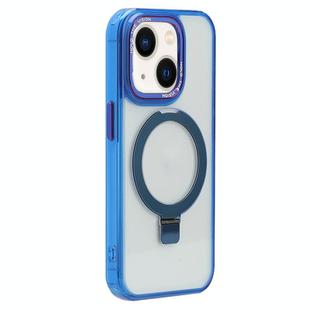 For iPhone 13 Starlink Stand Clear Magsafe Phone Case(Blue)