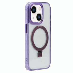 For iPhone 13 Starlink Stand Clear Magsafe Phone Case(Purple)