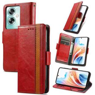 For OPPO A79 5G / A2 5G CaseNeo Splicing Dual Magnetic Buckle Leather Phone Case(Red)