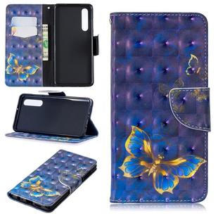 3D Colored Drawing Pattern Horizontal Flip Leather Case for  Huawei P30, with Holder & Card Slots & Wallet(Butterfly)