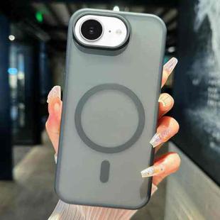 For iPhone 16e Transparent TPU Hybrid PC Magsafe Phone Case(Black)